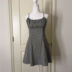 Forever 21 Black and White Plaid Gingham Dress
